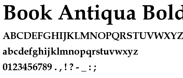 Book Antiqua Bold Font