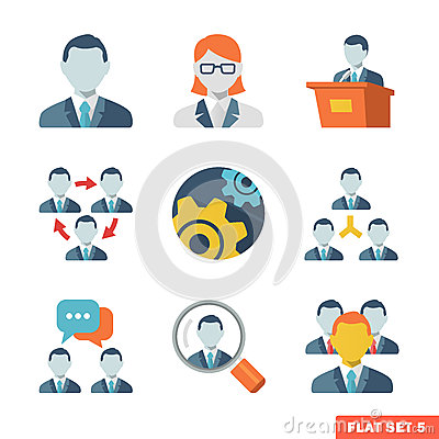 Business Flat Icons People