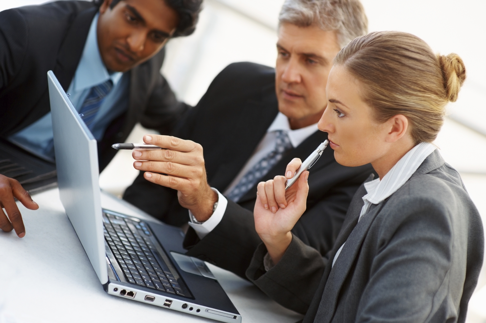 Business Person Working On Computer