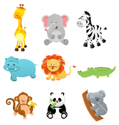 18 Free Printable Safari Animals Vector Images - Zoo Jungle Animal Clip  Art, Baby Jungle Animal Clip Art Free and Free Animal Vector Art Downloads  / 