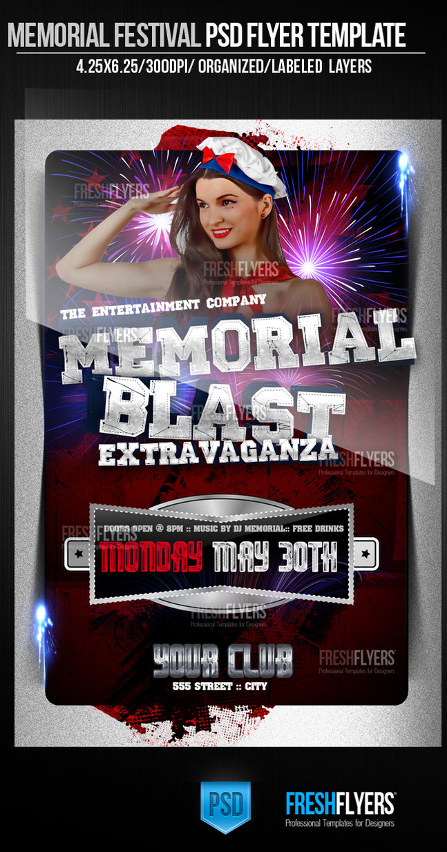 Celebration of Life Memorial Flyer Template