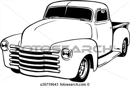 Classic Chevy Pickup Truck Clip Art