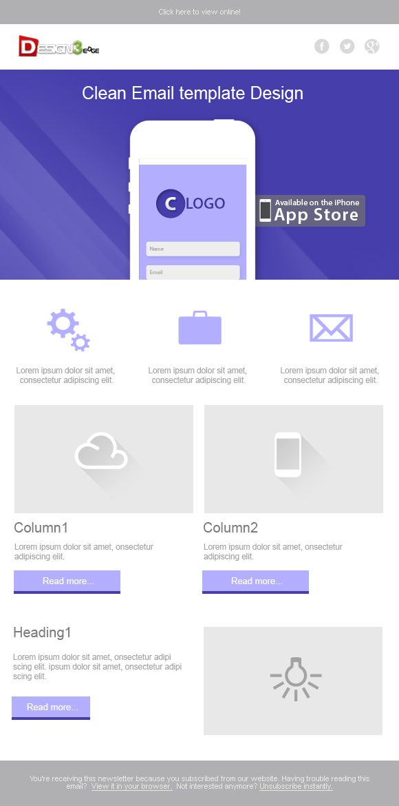 Clean Email Template Design