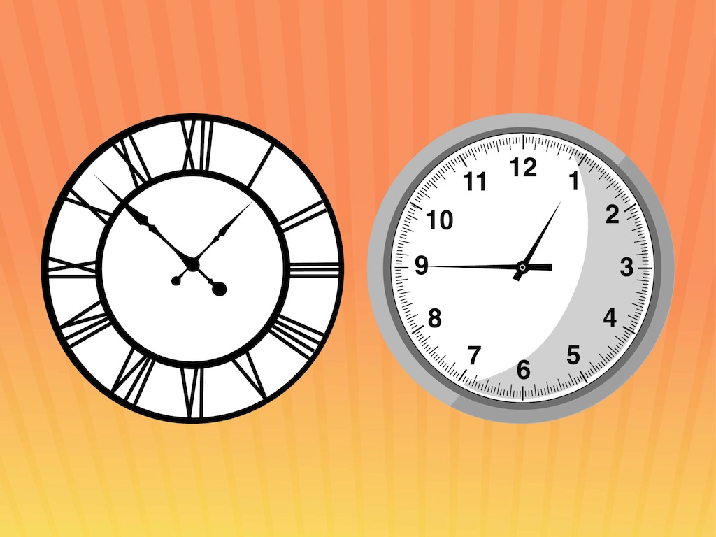 Clock Face Vector Art