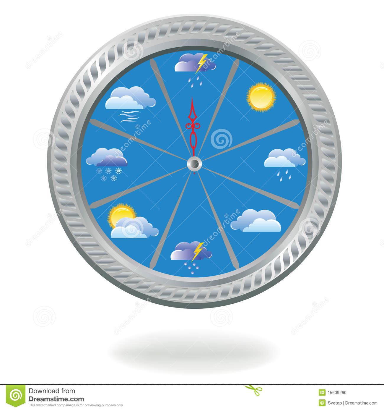 Clock with Weather Icons