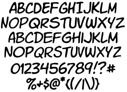 Comic book free font