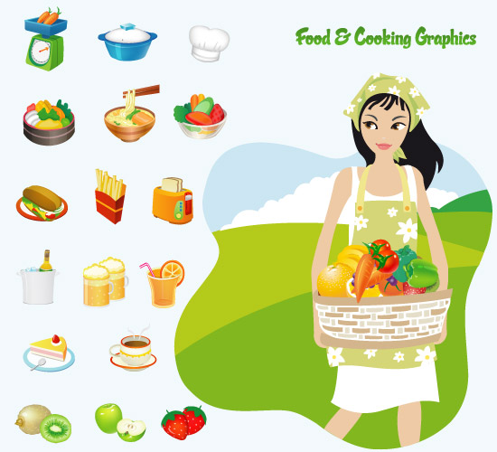 Cooking Food Vector Icons