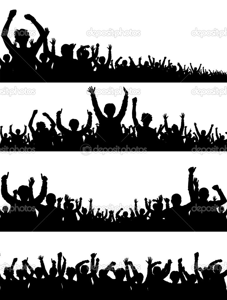 Crowd Silhouette Clip Art