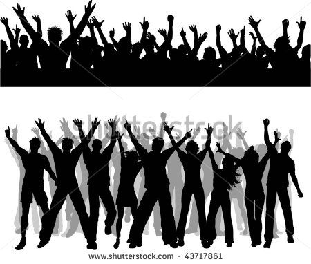 Crowd Silhouette Clip Art