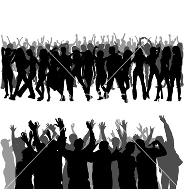 Crowd Silhouette Vector Free