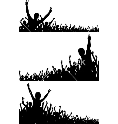 Crowd Silhouette Vector Free