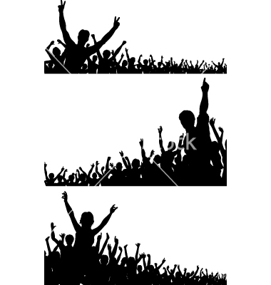 Crowd Silhouette Vector Free Crowd Silhouette Vector Free