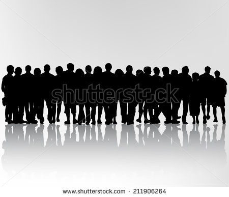 Crowd Silhouette Vector