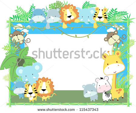 Cute Cartoon Baby Jungle Animals