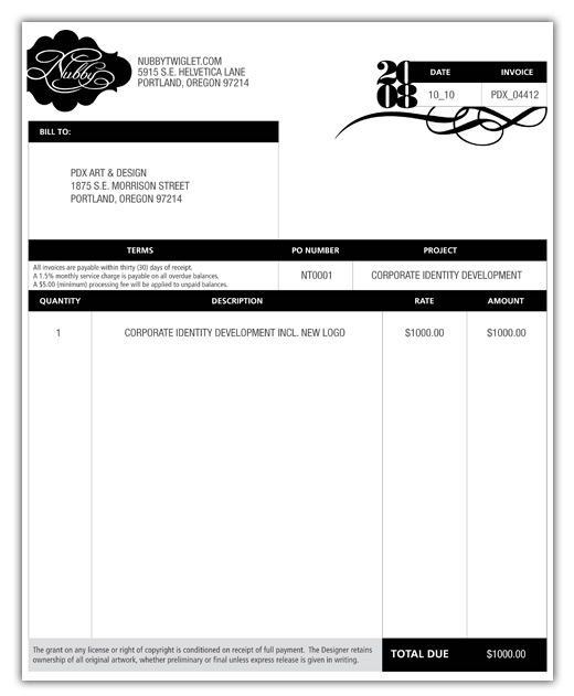 Design Invoice Template