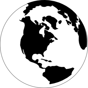 Earth Clip Art Black and White