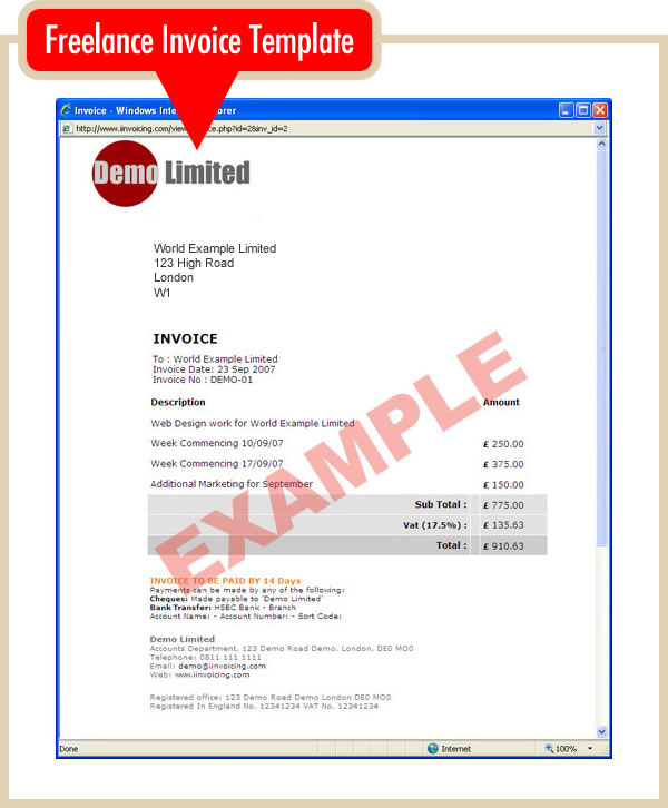 Example Invoice Template