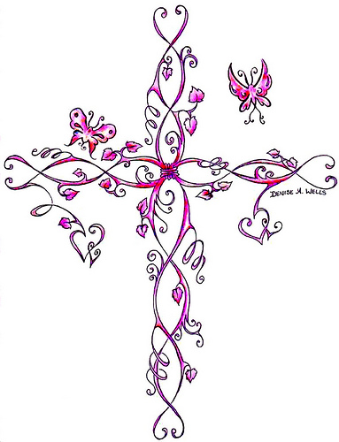 Fairly Cross Tattoos Designs