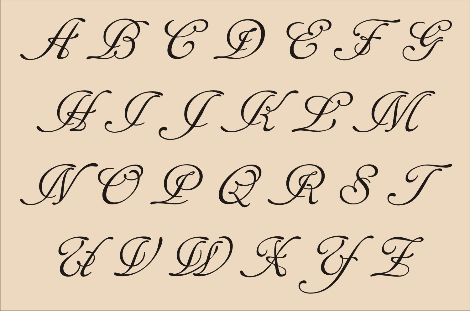 Fancy Alphabet Letter Stencil