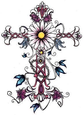 Feminine Cross Tattoo Designs