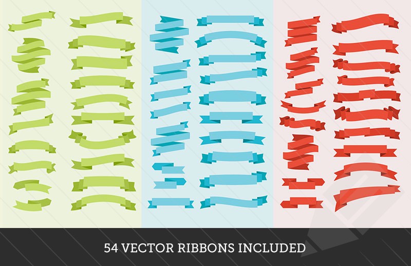 Flat Ribbon Vector