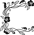 Flower Corner Border Clip Art