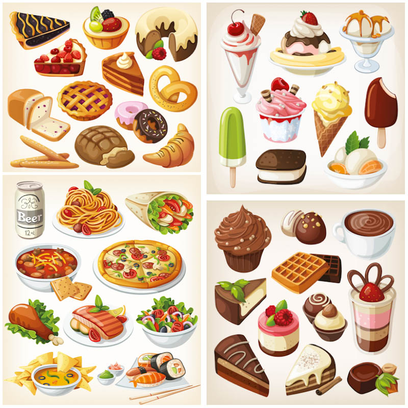 19 Photos of Food Vector Art