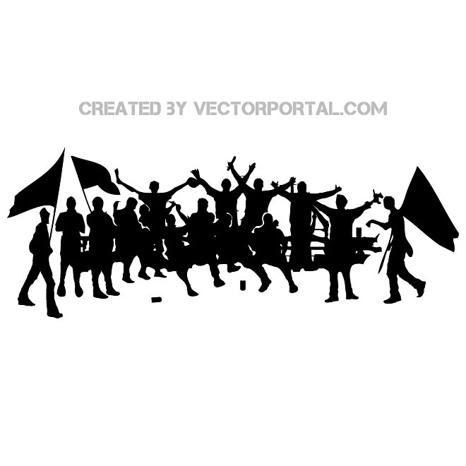 Football Fan Cheering Silhouette