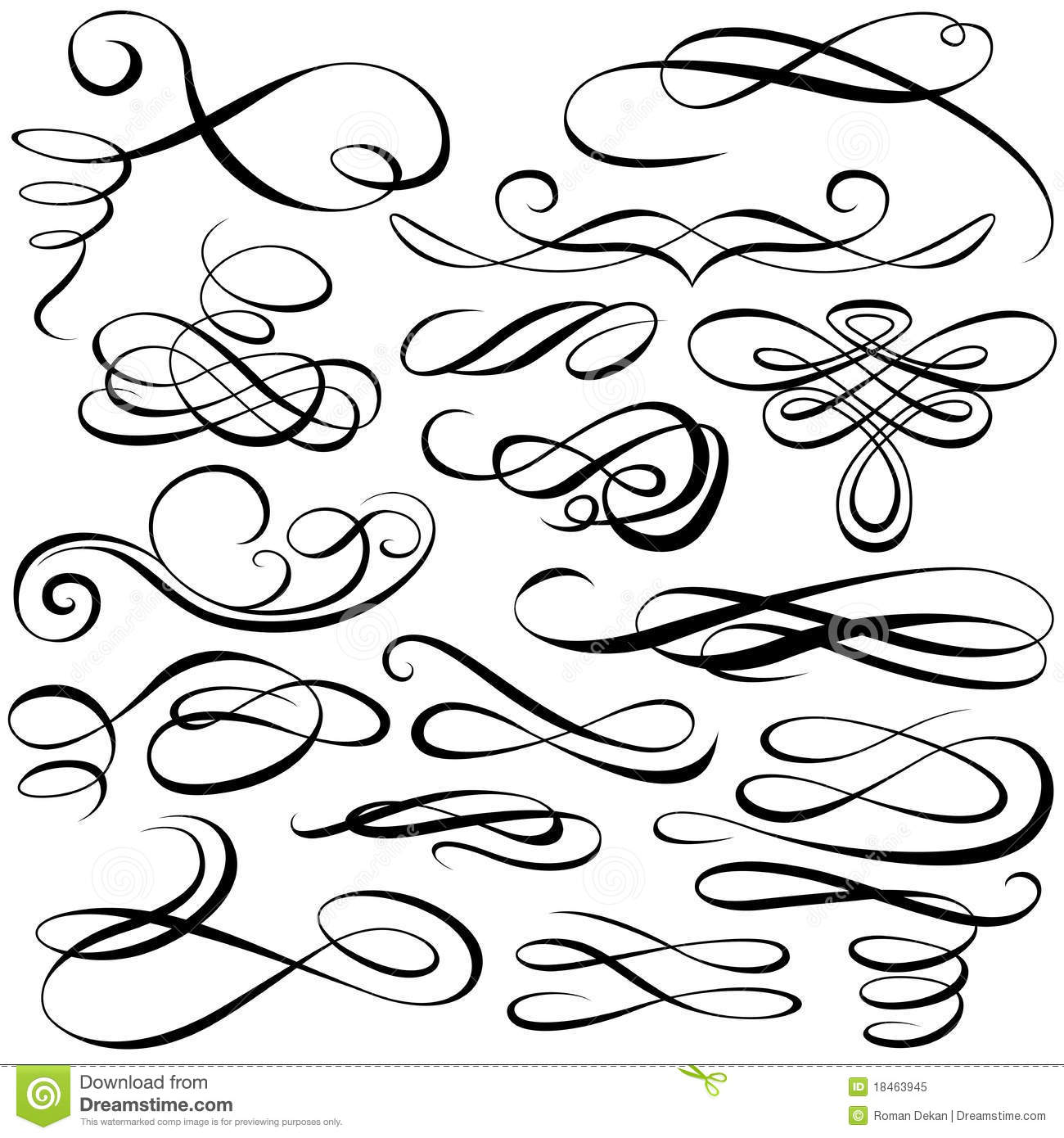 Free Calligraphic Design Elements Clip Art