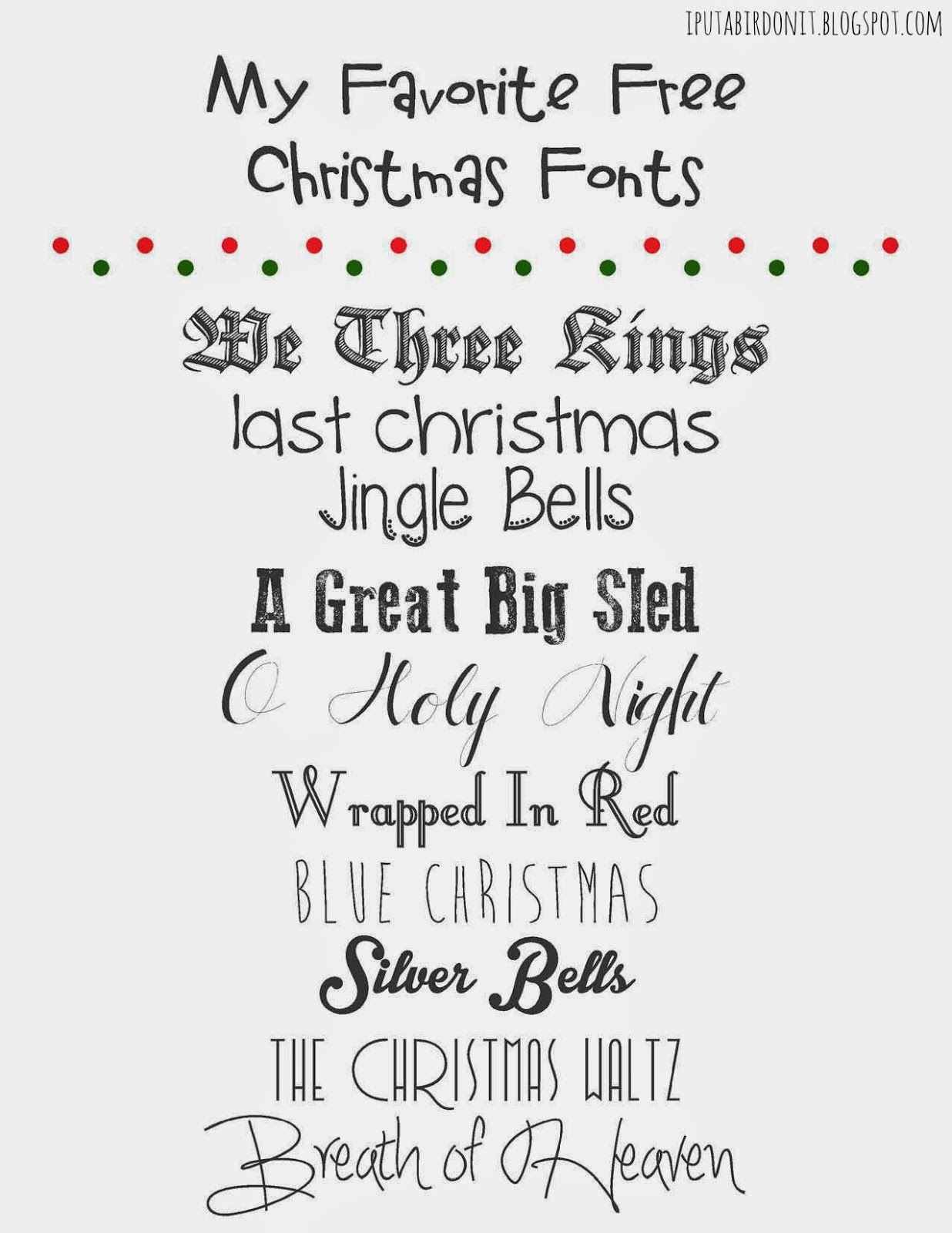 Free Christmas Fonts