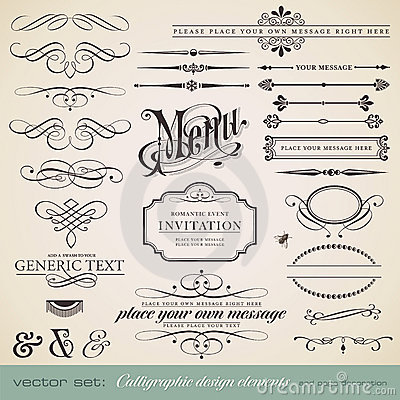 Free Vector Calligraphic Design Elements