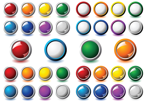 Free Vector Glass Buttons
