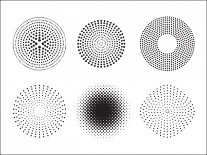 5 Splatr With Halftone Dots Vector Images