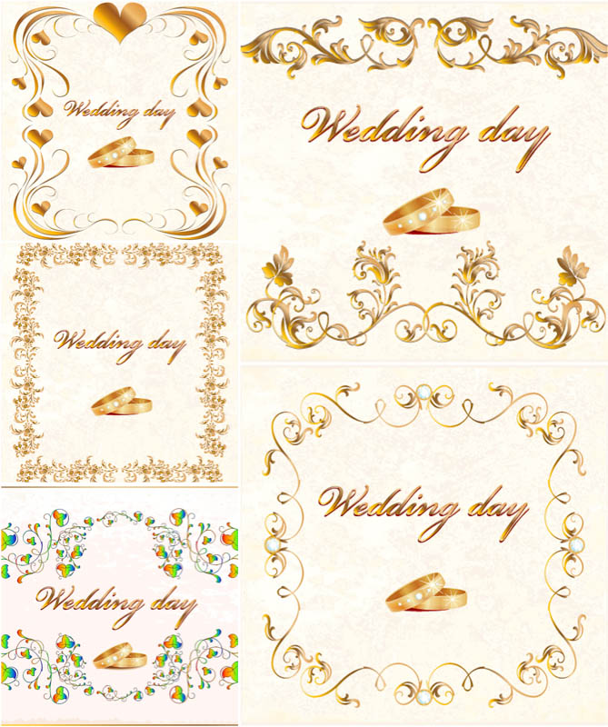 Free Vector Wedding Cards Design