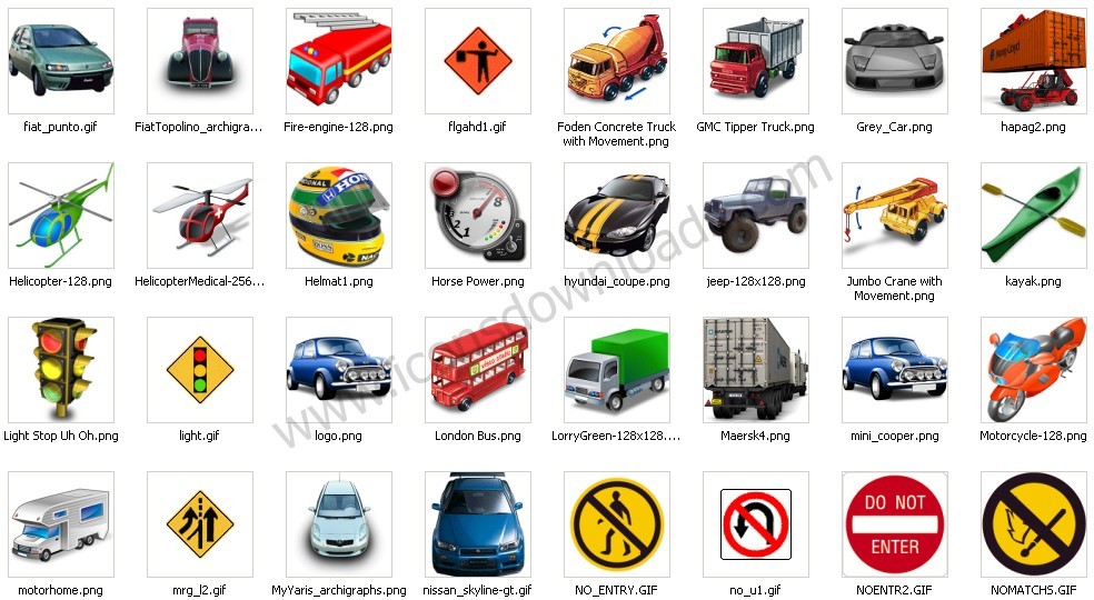 Free Vehicle Icons for Windows