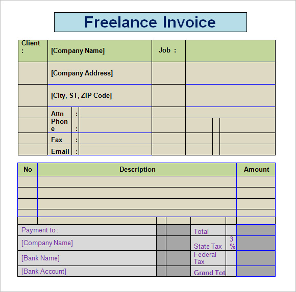 Freelance Invoice Template Word