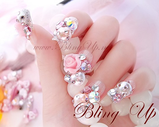 French Tip Nail Art 3D