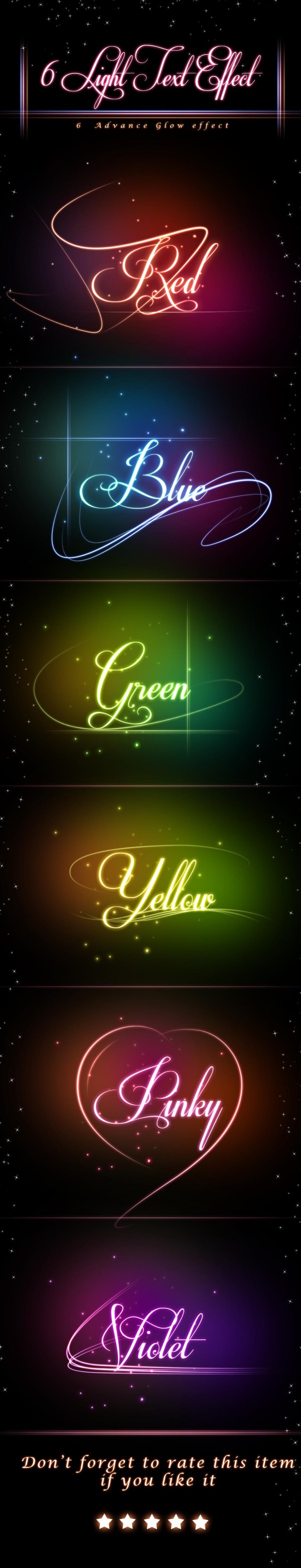 Glowing Text Effect Photoshop