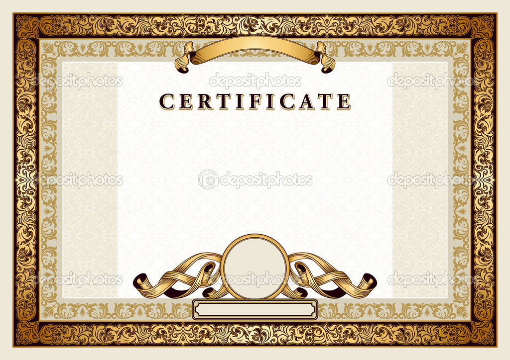 Gold Certificate Borders and Frames