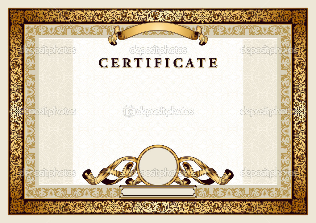 Gold Certificate Borders and Frames Gold Certificate Borders and Frames