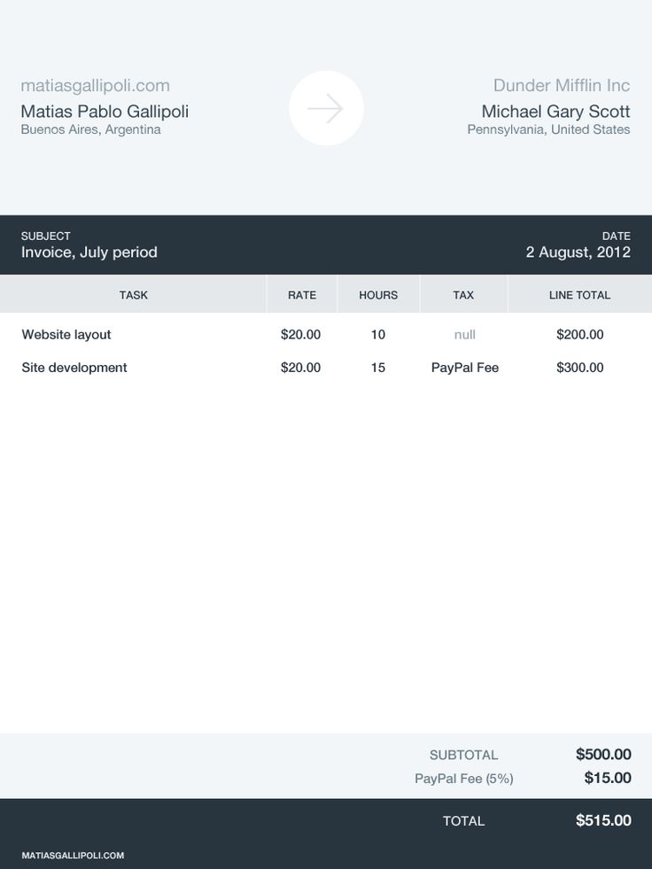 Graphic Design Freelance Invoice