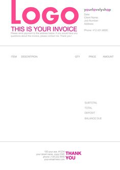 Graphic Design Invoice Template