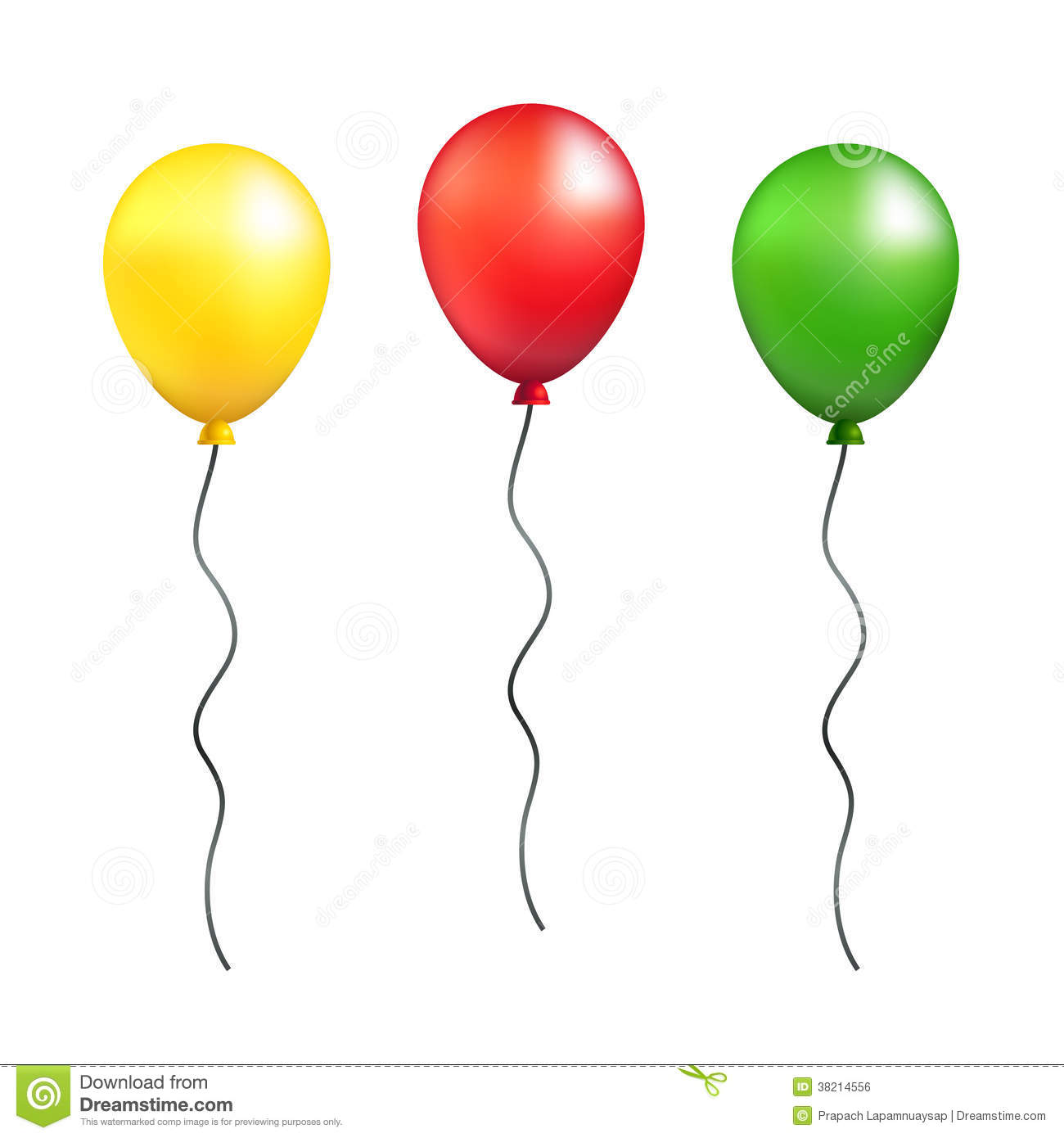 Green Birthday Balloon Vector