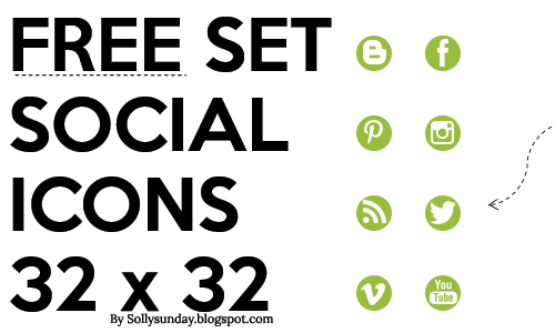 Green Social Media Icons Free