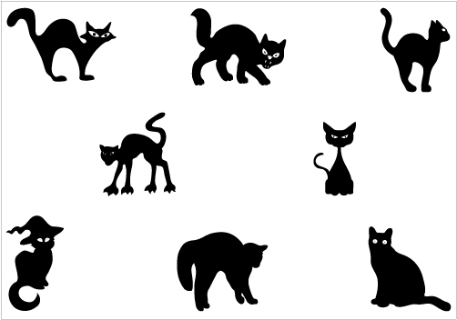 Halloween Cat Silhouette Clip Art