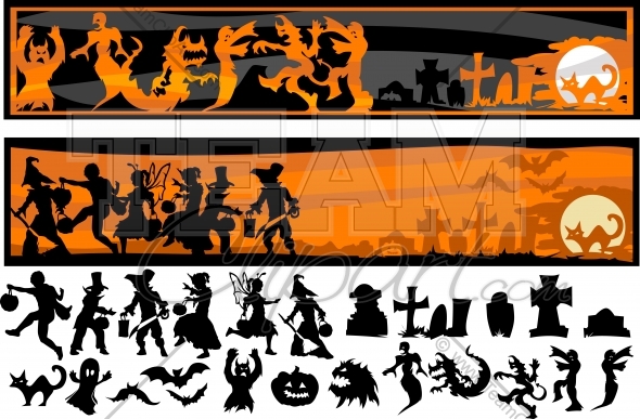 Halloween Character Silhouettes