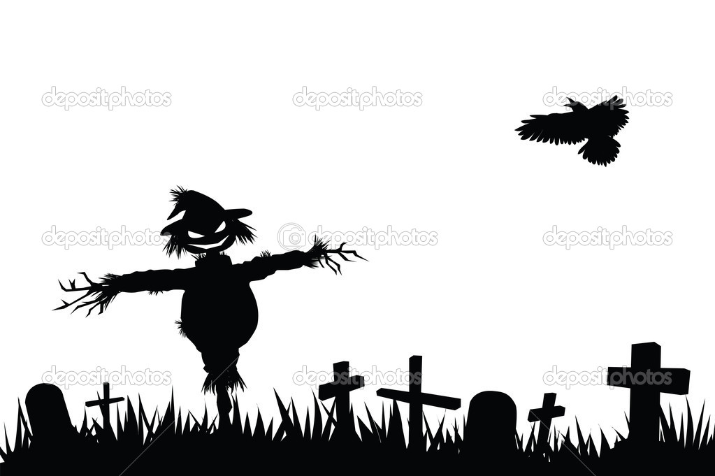 Halloween Graveyard Silhouettes