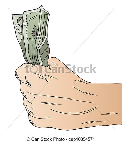 Hand Holding Money Clip Art