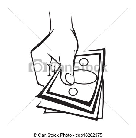 Hand Holding Money Clip Art