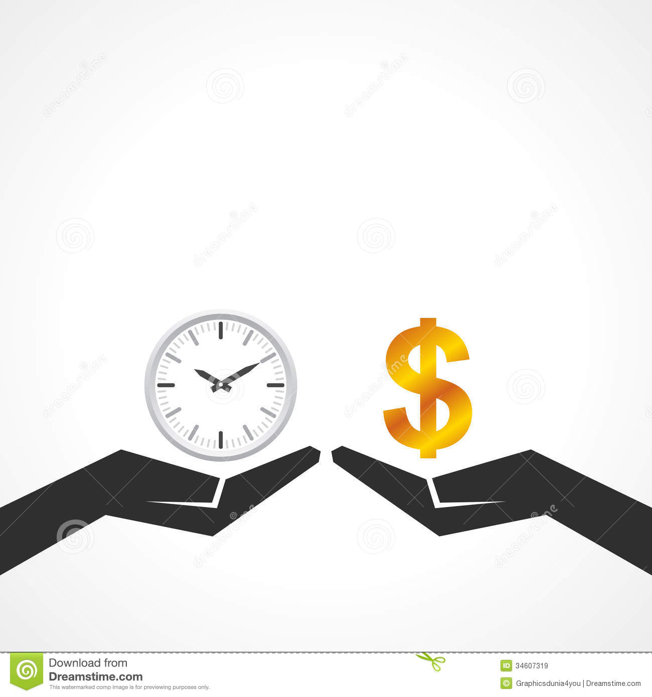 Hand Holding Money Vector